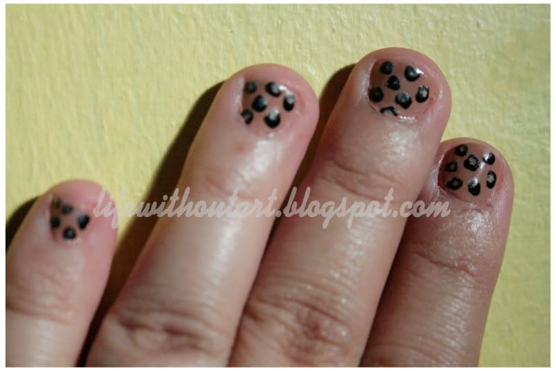 life without art: NAIL ART: Leopard Nails - My First Attempt